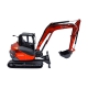 1:24 Kubota KX085-5 -metallic red color